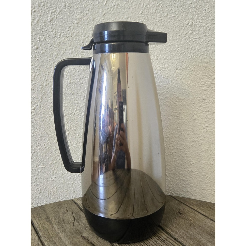 Vintage Service Ideas Metallic Luster Insulated Coffee Carafe Pitcher Server MCM